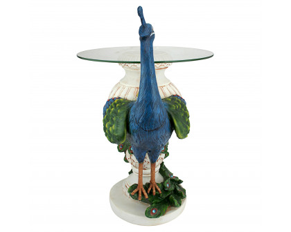 Toscano - Staverden Castle Peacock Sculptural Table in Designer Resin