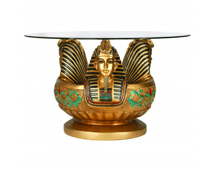 Toscano - Three Heads of Tutankhamen Sculptural Table in Designer Resin