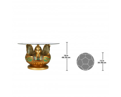 Toscano - Three Heads of Tutankhamen Sculptural Table in Designer Resin