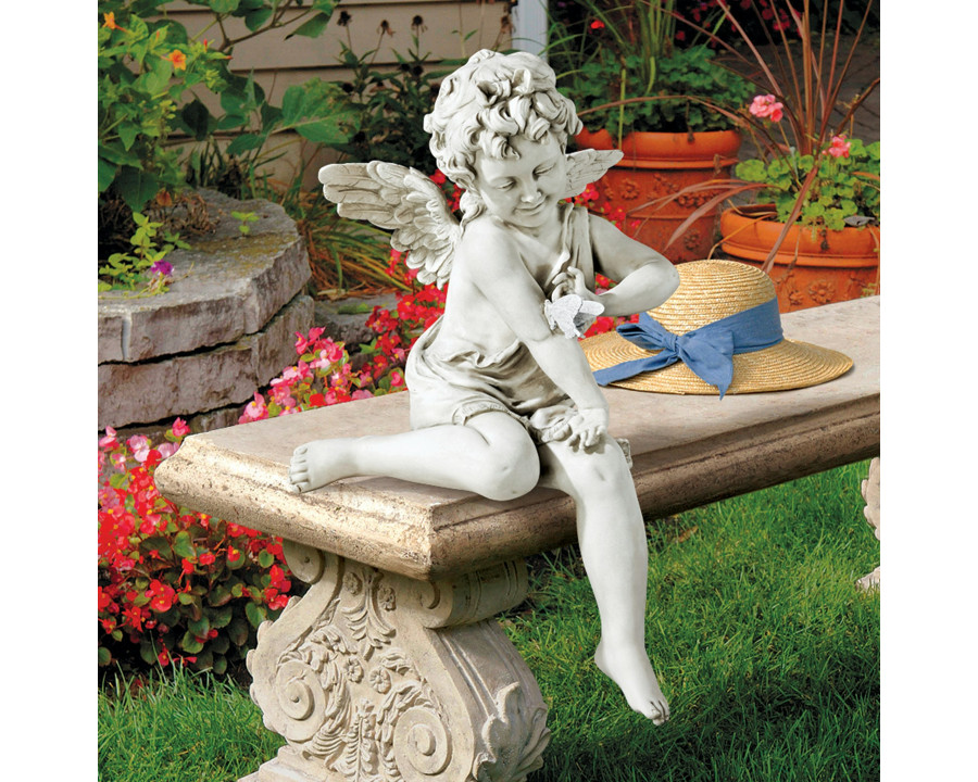 Toscano - Peaceful Presence Angel Sitter Garden Statue