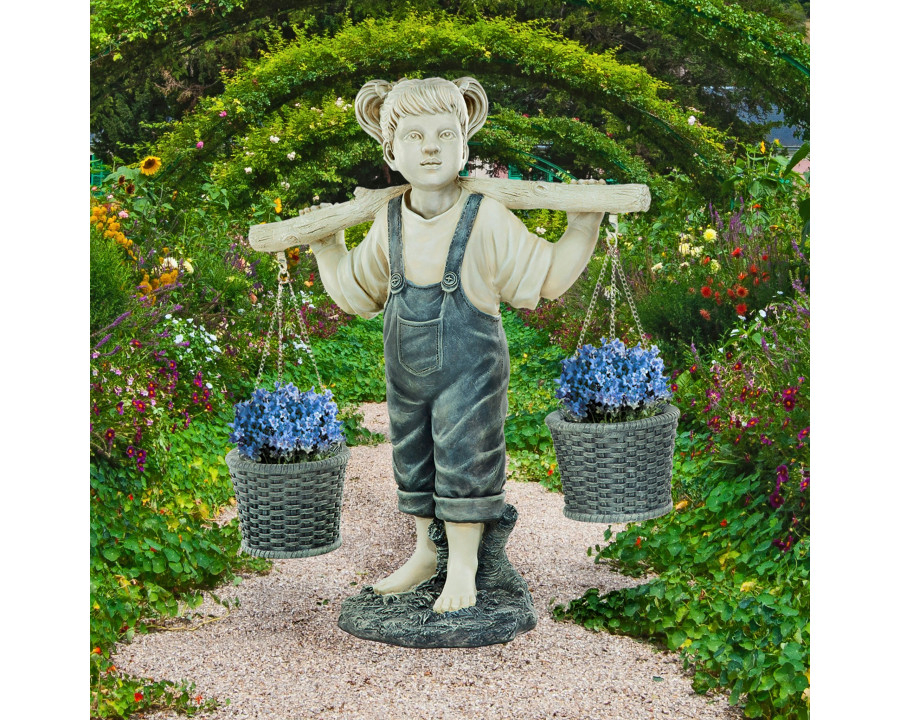 Toscano - Flowers for Felicity Little Girl Garden Statue