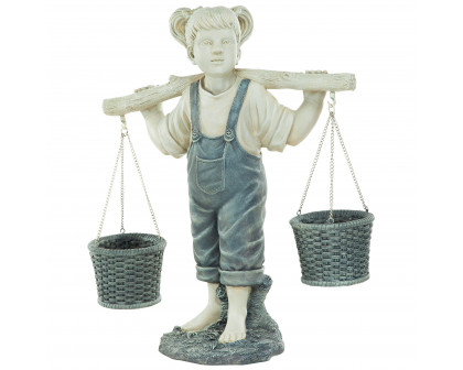 Toscano - Flowers for Felicity Little Girl Garden Statue