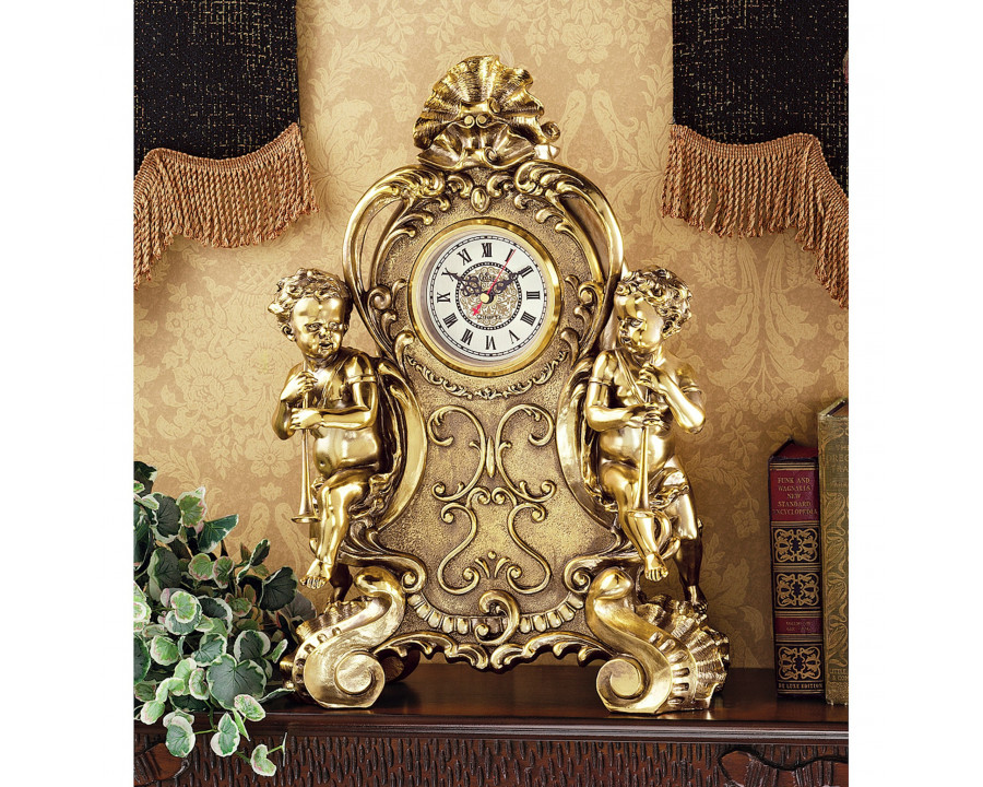 Toscano - Saint Remy Cherub Clock