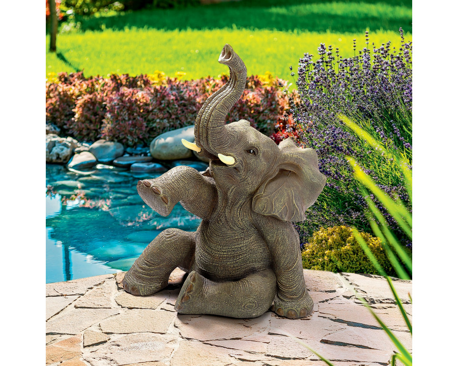 Toscano - Petey the Pint-Sized Pachyderm Elephant Garden Statue