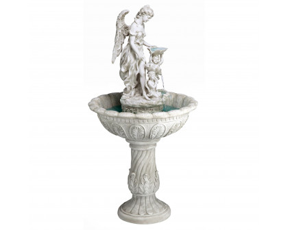 Toscano Heavenly Moments Angel Sculptural Fountain - Antique Stone