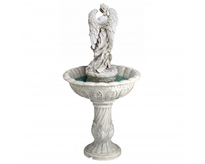 Toscano Heavenly Moments Angel Sculptural Fountain - Antique Stone