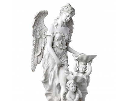 Toscano Heavenly Moments Angel Sculptural Fountain - Antique Stone