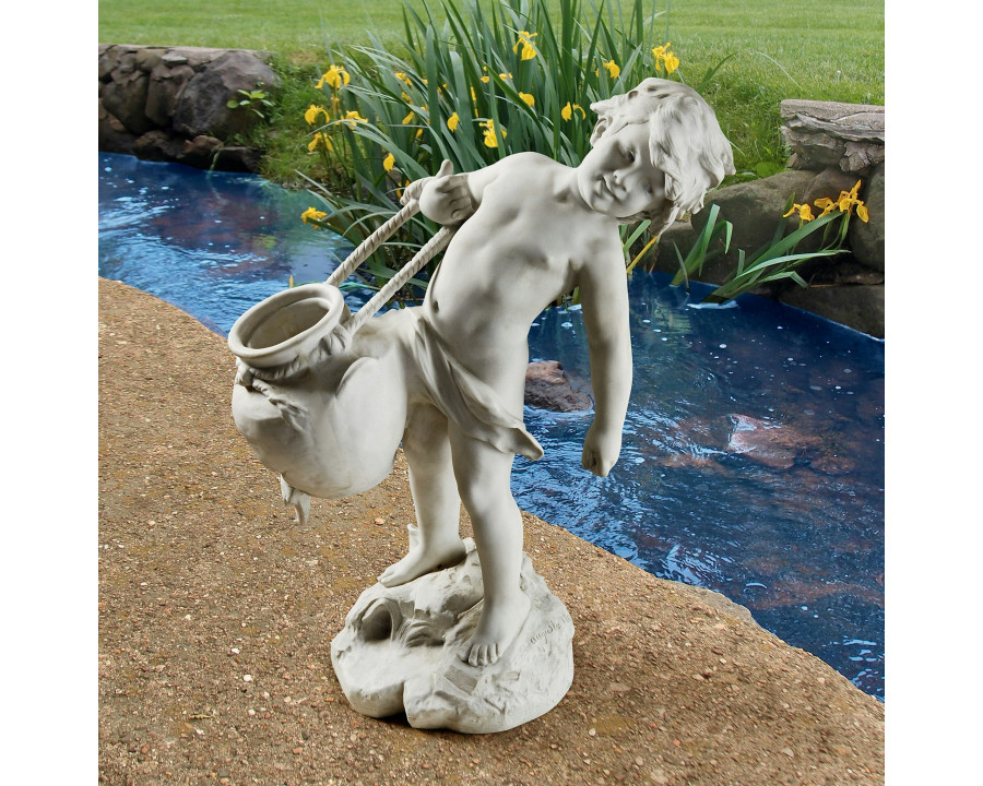 Toscano - Young Child Urn Carrier Garden Statue