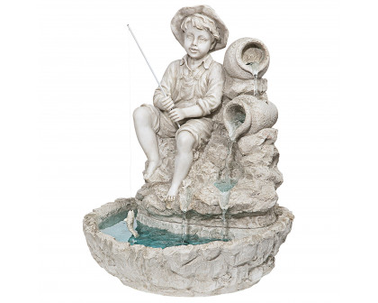 Toscano - Little Fisherman at the Fishin Hole Sculptural Fountain