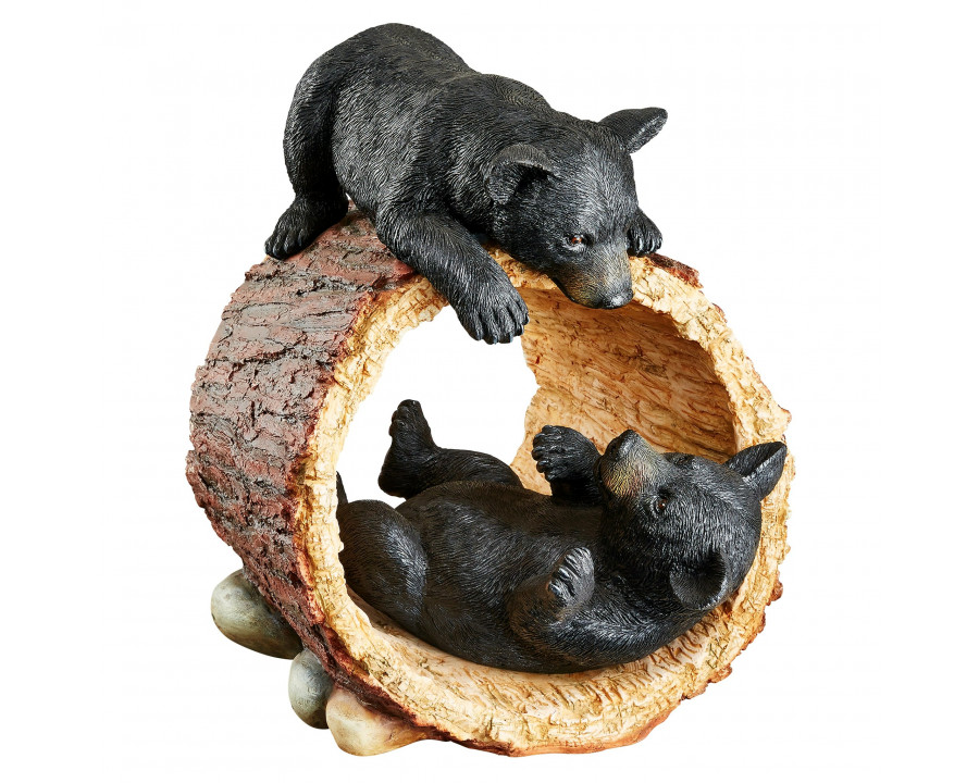 Toscano - Rough Play Bear Cubs Garden Statue