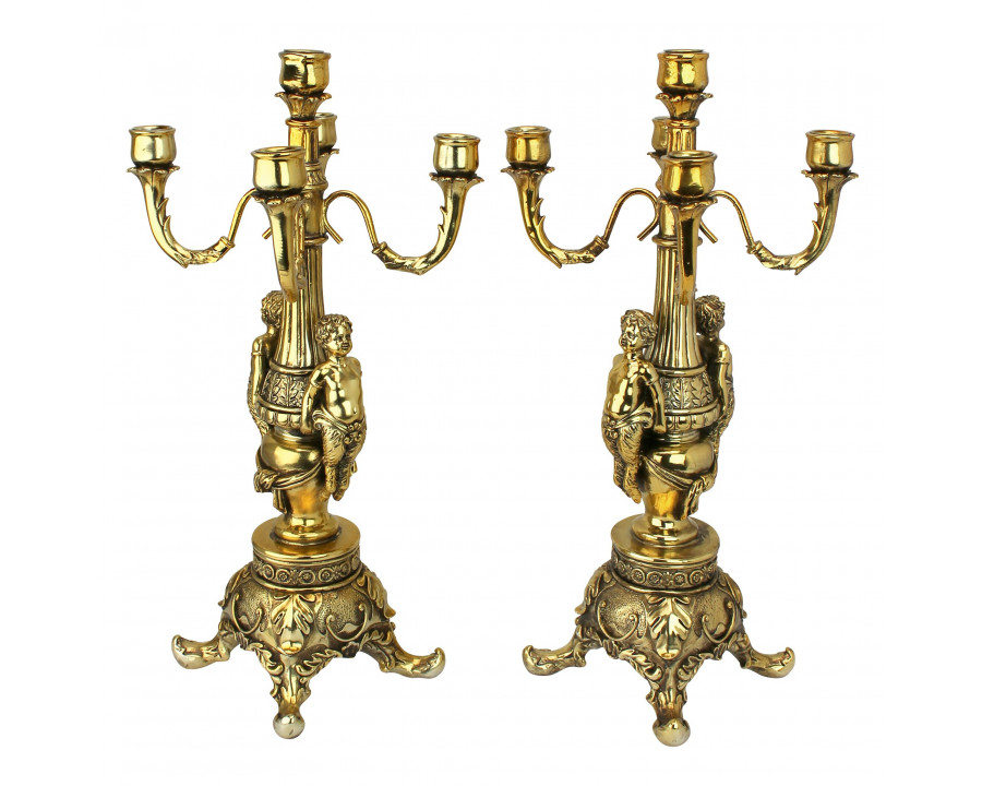 Toscano - Set of 2 Grande Chateau Candelabra