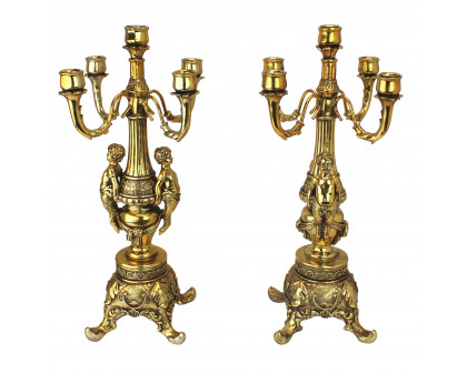 Toscano - Set of 2 Grande Chateau Candelabra