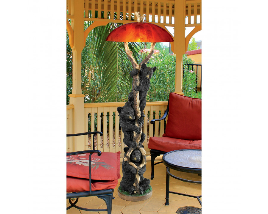 Toscano - Setting Sun Black Bear Sculptural Floor Lamp