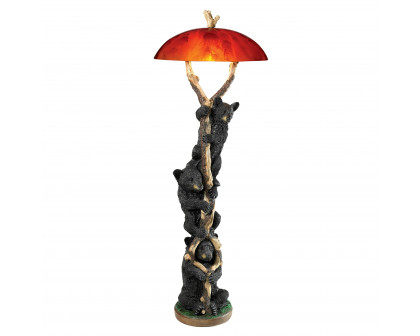 Toscano - Setting Sun Black Bear Sculptural Floor Lamp