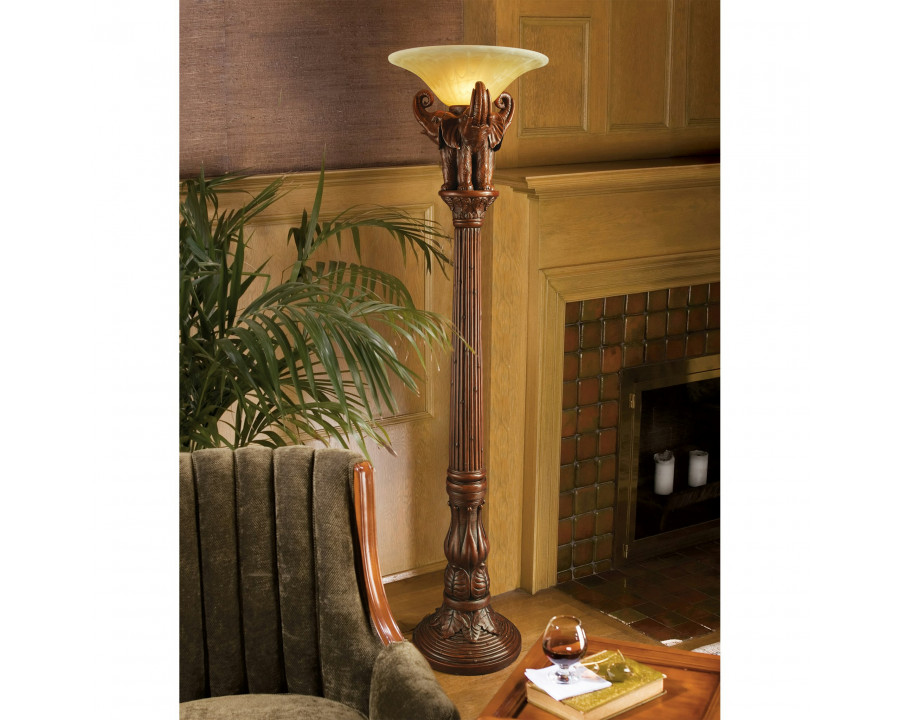 Toscano - Lord Earl Houghton Elephant Sculptural Floor Lamp