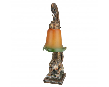 Toscano - Monkey Business Sculptural Table Lamp in Bronze, Designer Resin