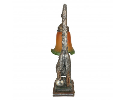 Toscano - Monkey Business Sculptural Table Lamp in Bronze, Designer Resin