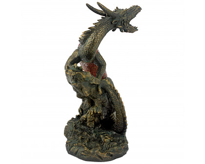 Toscano - Viper the Serpent Dragon Illuminated Mosaic Sculpture