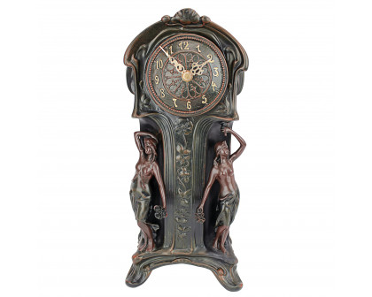 Toscano - Dual Maiden Art Nouveau Mantelpiece Clock