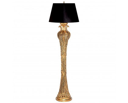 Toscano - Peacock Panorama Sculptural Floor Lamp