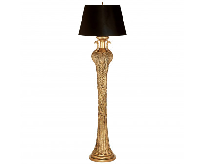 Toscano - Peacock Panorama Sculptural Floor Lamp