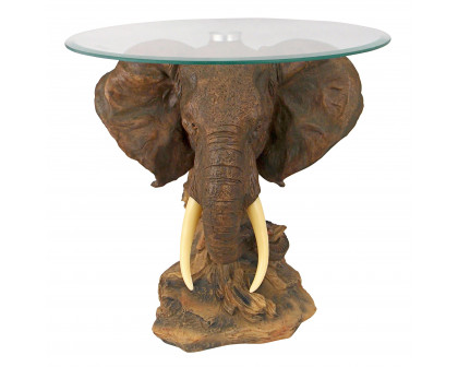 Toscano - Lord Earl Houghton Elephant Trophy Sculptural Table in Designer Resin