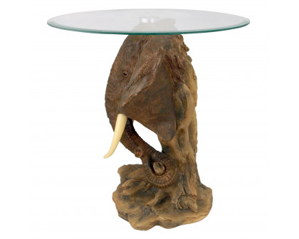 Toscano - Lord Earl Houghton Elephant Trophy Sculptural Table in Designer Resin