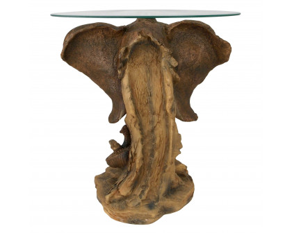 Toscano - Lord Earl Houghton Elephant Trophy Sculptural Table in Designer Resin