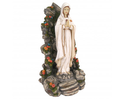 Toscano - Blessed Virgin Mary Illuminated Garden Grotto Sculpture