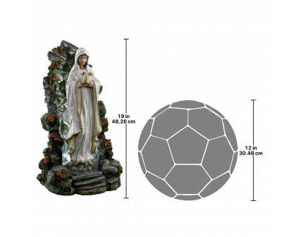 Toscano - Blessed Virgin Mary Illuminated Garden Grotto Sculpture