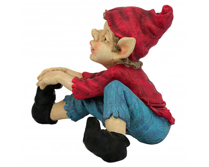 Toscano Eccentric Elf Garden Gnome Statue - Squeegee