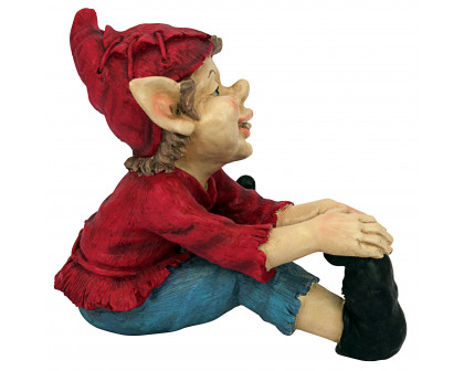 Toscano Eccentric Elf Garden Gnome Statue - Squeegee