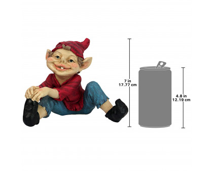 Toscano Eccentric Elf Garden Gnome Statue - Squeegee