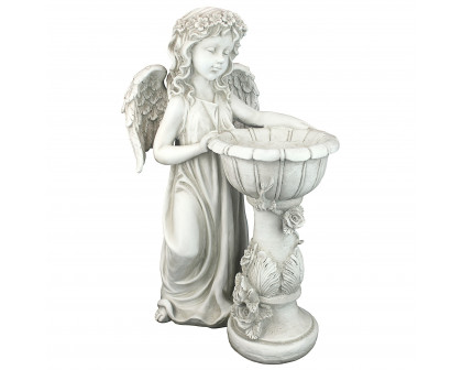 Toscano - Angelique Garden Splash Angel at Birdbath Statue