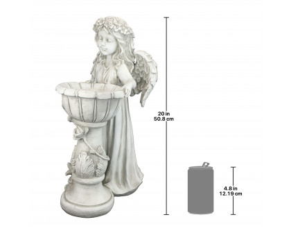 Toscano - Angelique Garden Splash Angel at Birdbath Statue