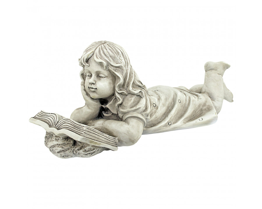 Toscano - Backyard Scholar Little Girl Reading Garden Statue