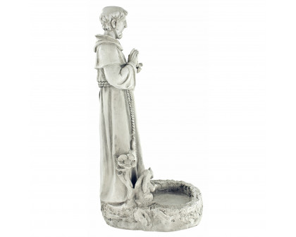 Toscano - Saint Francis Garden Reflection Pool Birdbath Statue