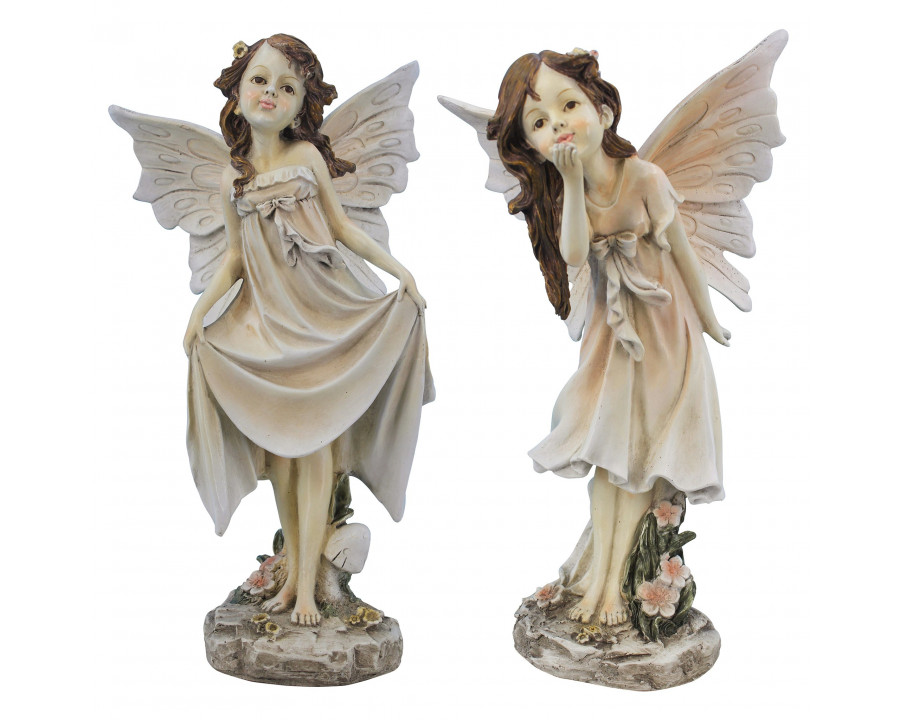 Toscano - Set of 2 Wildflower Meadows Fairies Garden Statues