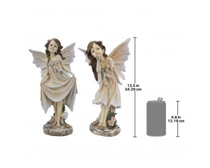 Toscano - Set of 2 Wildflower Meadows Fairies Garden Statues