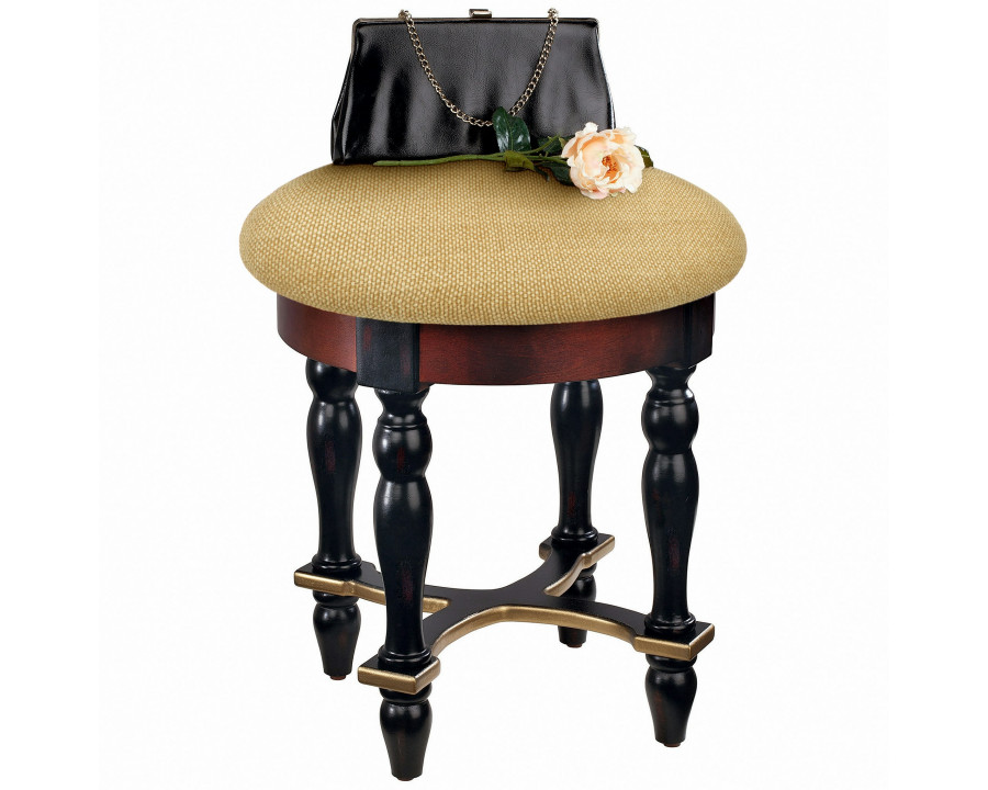 Toscano - Grand Duchess Boudoir Stool in Fabric/Hardwood