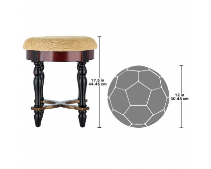 Toscano - Grand Duchess Boudoir Stool in Fabric/Hardwood