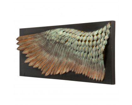 Toscano - Wing of Icarus Sculptural Wall Frieze in Metal