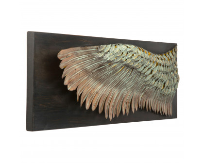 Toscano - Wing of Icarus Sculptural Wall Frieze in Metal