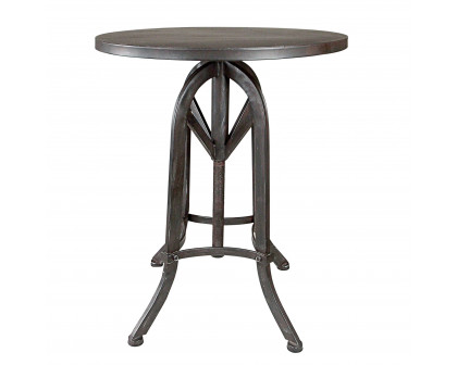 Toscano - Industrial Revolution Adjustable Height Side Table in Steel