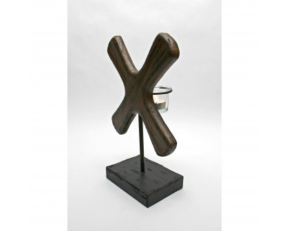 Toscano - X Form Candleholder Sculpture