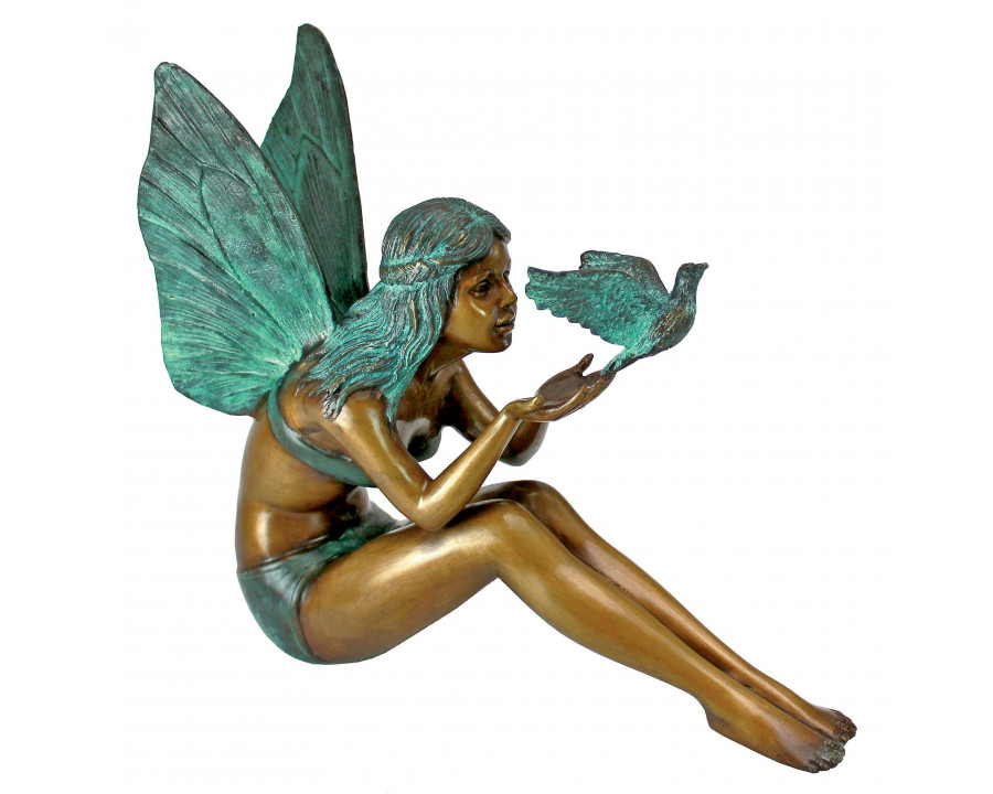 Toscano - Bird Fairy Garden Statue