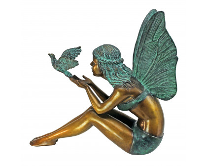 Toscano Bird Fairy Medium Garden Statue