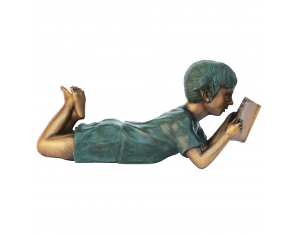 Toscano Bookworm Reader Garden Statue - Girl