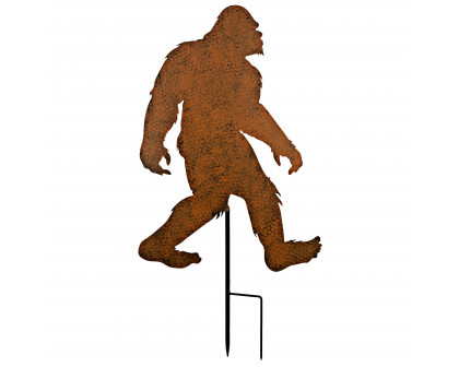 Toscano - Bigfoot Spotted Silhouette Yeti Garden Stake