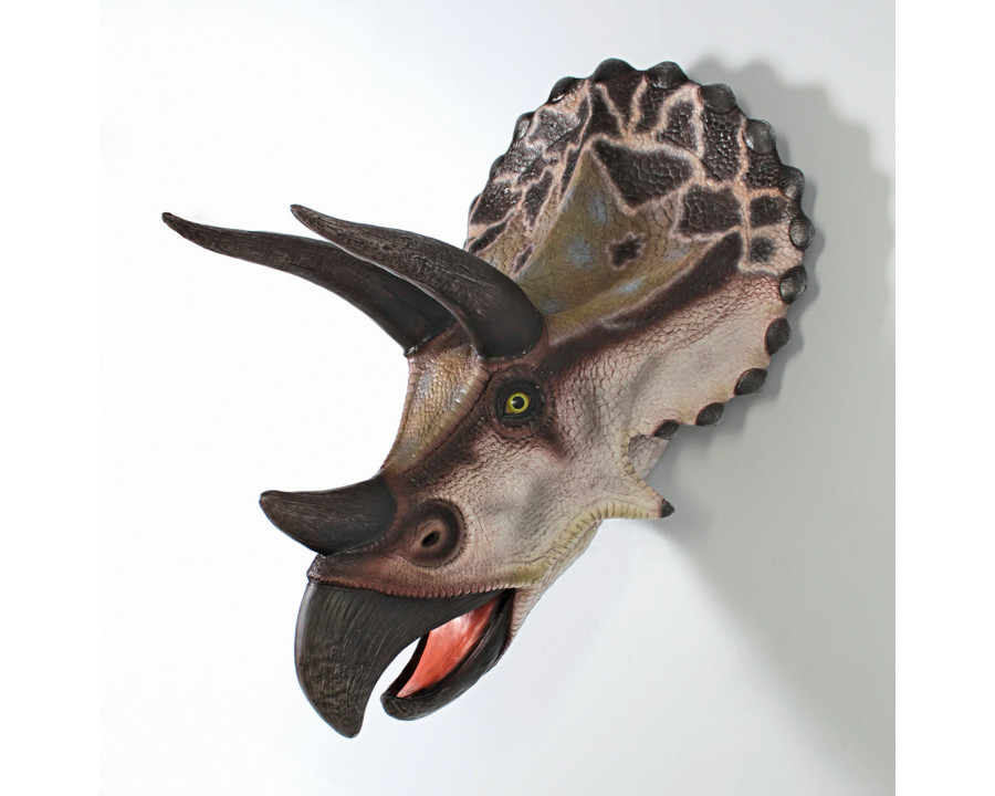 Toscano - Giant Triceratops Dinosaur Wall Trophy